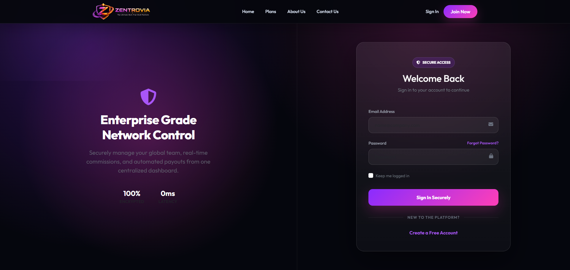 Zentrovia MLM - The Ultimate Multi-Plan MLM Platform | Unilevel & Matrix Plans screenshot 2