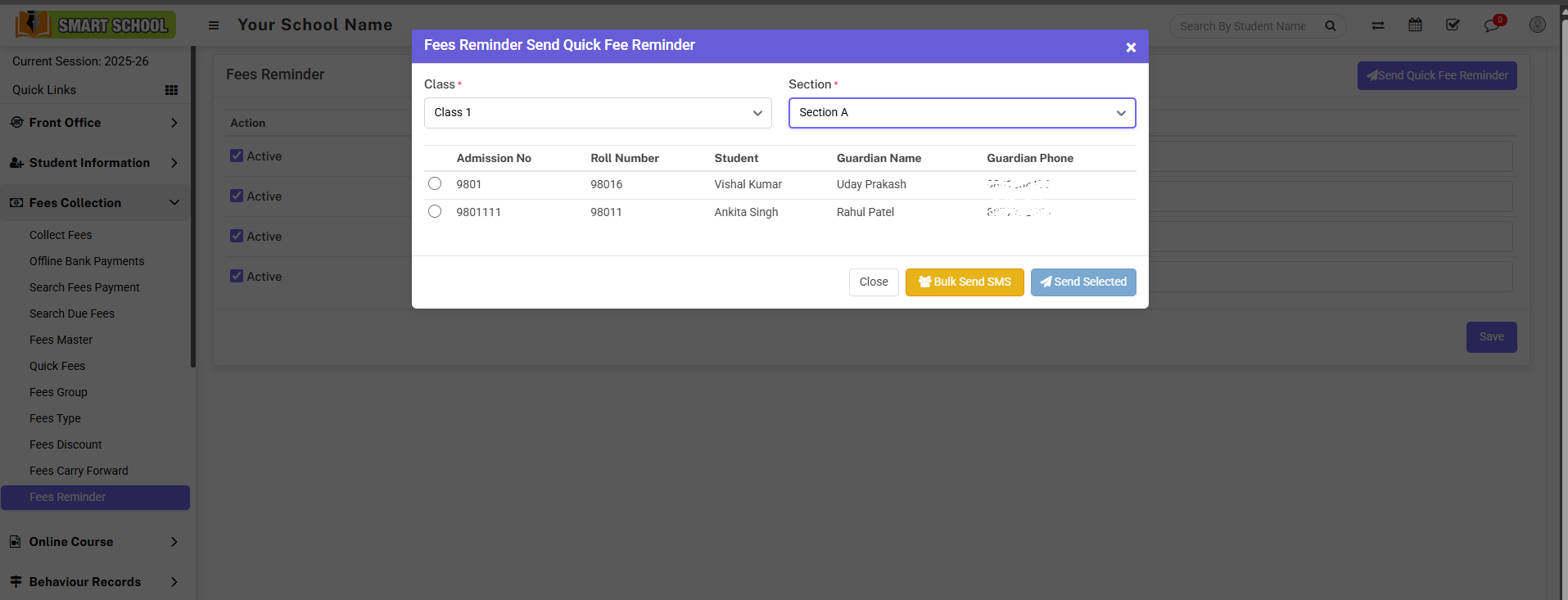 Smart School WhatsApp Integration | Fee Receipt with PDF Invoice , Fee Reminder with Demand bills PDF invoice Attendance & Bulk Messaging screenshot 3